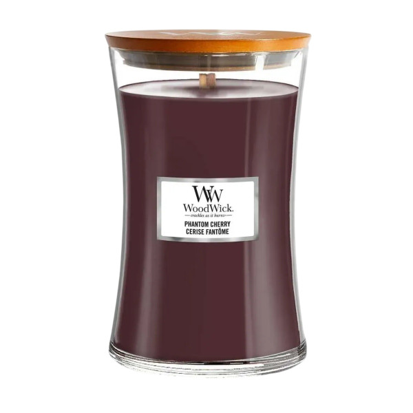 WoodWick Phantom Cherry Large Ароматична свічка з ароматом темної вишні та амбри Велика