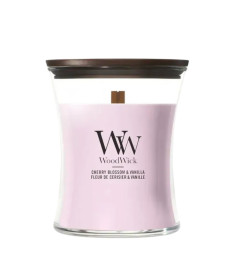 WoodWick Cherry Blossom & Vanilla MediumАроматическая свеча с ароматом цветущей вишни и ванили Средняя - Написать отзыв