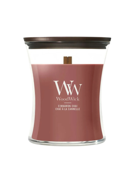 WoodWick Cinnamon Chai Medium Ароматична свічка з ароматом ванілі та кориці Середня