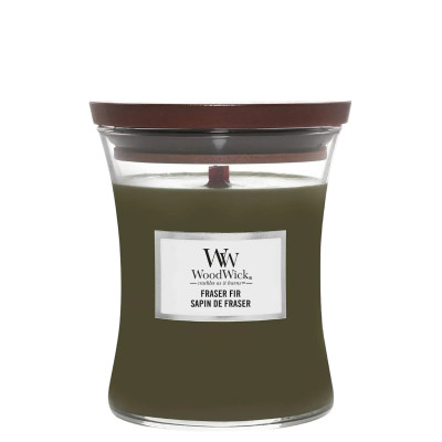 WoodWick Fraser Fir Medium Ароматическая свеча с ароматом свежесрезанной ели Средняя