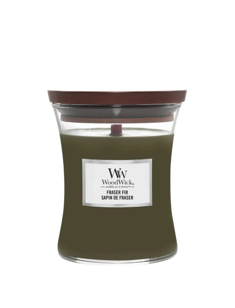 WoodWick Fraser Fir Medium Ароматическая свеча с ароматом свежесрезанной ели Средняя