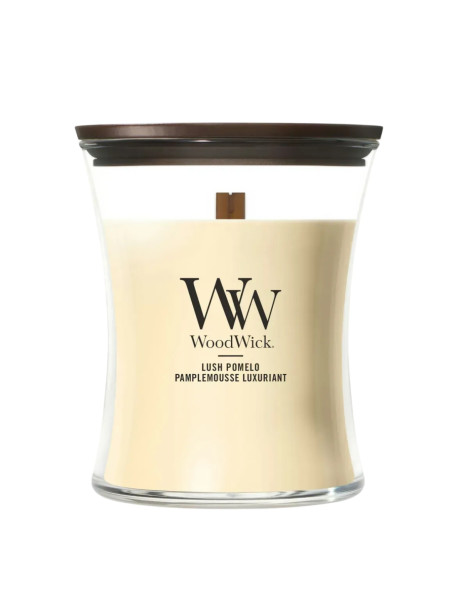 WoodWick Lush Pomelo Medium Ароматическая свеча с ароматом грейпфрута Средняя