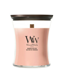 WoodWick Manuka Nectar Medium Ароматическая свеча с персиком, медом и манго Средняя - Написать отзыв