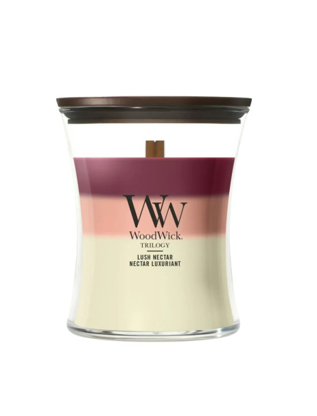 WoodWick Trilogy Lush Nectar Medium Ароматична свічка з тришаровим ароматом Розкішний нектар Середня
