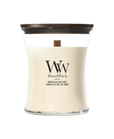 WoodWick Vanilla & Sea Salt Medium Ароматична свічка з ароматом ванілі та морської солі Середня - Написати відгук