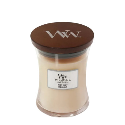 WoodWick White Honey Medium Ароматическая свеча с ароматом апельсинового цуката Средняя