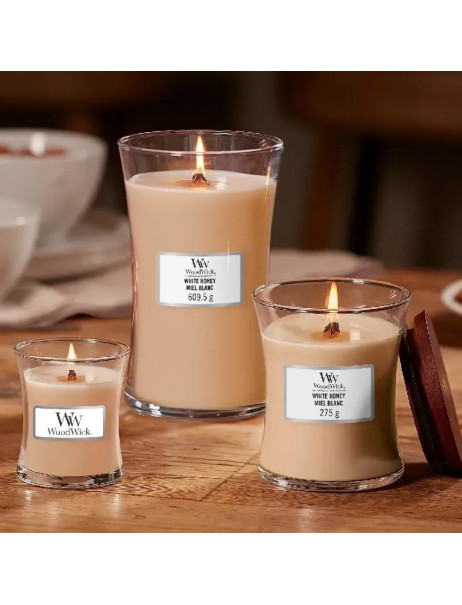 WoodWick White Honey Large Ароматическая свеча с ароматом апельсинового цуката Большая