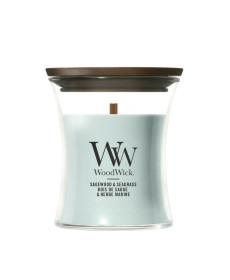 WoodWick Sagewood & Seagrass Mini Ароматична свічка з нотами шавлії, океану та кедра Міні - Написати відгук
