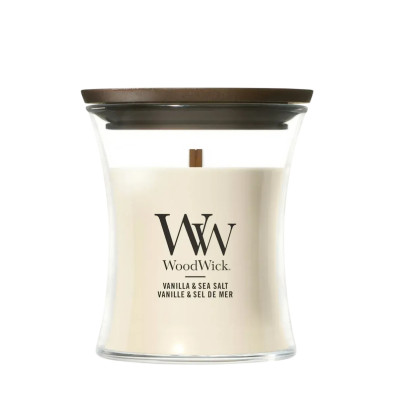 WoodWick Vanilla & Sea Salt Mini Ароматична свічка з ароматом ванілі та морської солі Міні