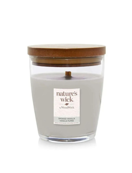 WoodWick Nature’s Wick Smoked Vanilla Medium Ароматична свічка з ароматом димної ванілі Середня