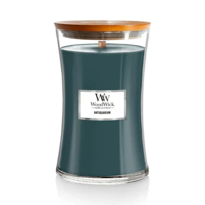 WoodWick Antiquarium Large Ароматическая свеча с ароматом белого кардамона и табачных листьев Большая