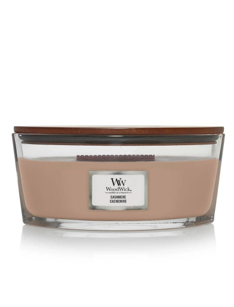 WoodWick Cashmere Ellipse Ароматична свічка з ароматом айви, ірису та сандалу Еліпс