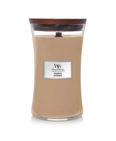 WoodWick Cashmere Large Ароматическая свеча с ароматом айвы, ириса и сандала Большая - Написать отзыв