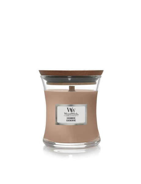 WoodWick Cashmere Mini Ароматическая свеча с ароматом айвы, ириса и сандала Мини