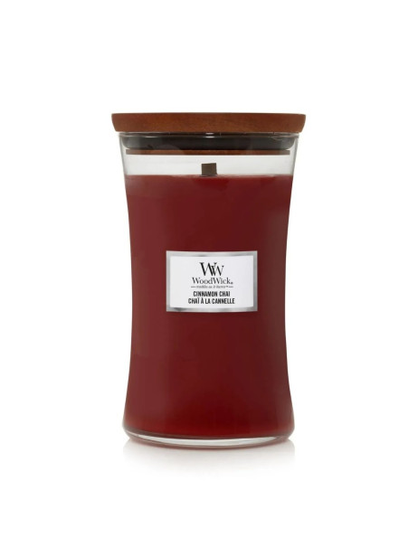 WoodWick Cinnamon Chai Large Ароматическая свеча с ароматом ванили и корицы Большая