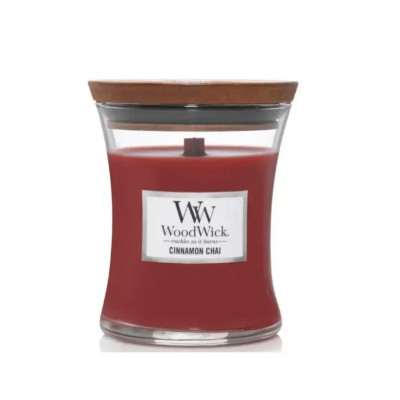 WoodWick Cinnamon Chai Mini Ароматическая свеча с ароматом ванили и корицы Мини