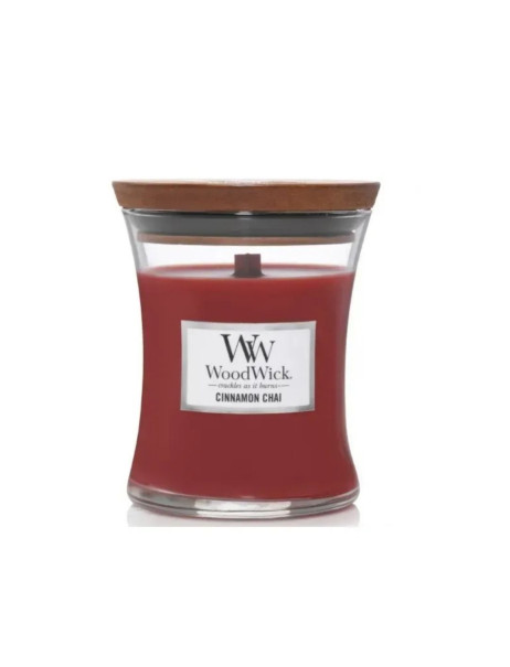 WoodWick Cinnamon Chai Mini Ароматическая свеча с ароматом ванили и корицы Мини
