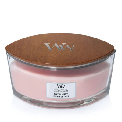 WoodWick Coastal Sunset Ellipse Ароматическая свеча с очень нежными нотами Эллипс