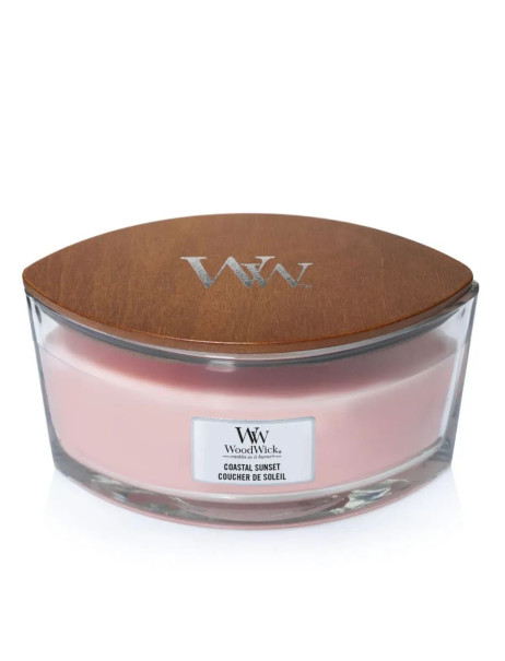 WoodWick Coastal Sunset Ellipse Ароматическая свеча с очень нежными нотами Эллипс