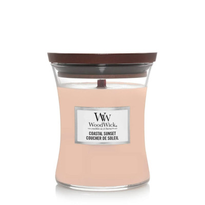 WoodWick Coastal Sunset Medium Ароматическая свеча с очень нежными нотами Средняя