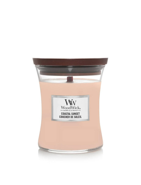 WoodWick Coastal Sunset Medium Ароматическая свеча с очень нежными нотами Средняя