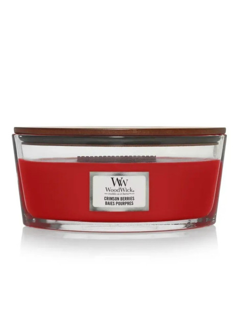 WoodWick Crimson Berries Ellipse Ароматическая свеча с нотами рождественских ягод Эллипс
