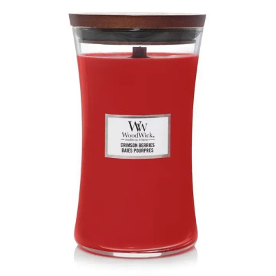 WoodWick Crimson Berries Large Ароматическая свеча с нотами рождественских ягод Большая