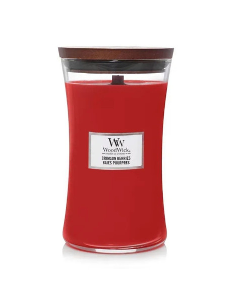 WoodWick Crimson Berries Large Ароматическая свеча с нотами рождественских ягод Большая