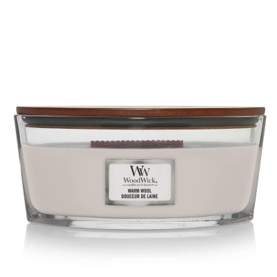 WoodWick Ellipse Warm Wool Big Ароматическая свеча с ароматом теплой шерсти Большая