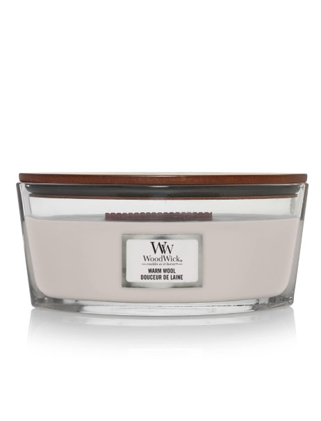 WoodWick Ellipse Warm Wool Big Ароматична свічка з ароматом теплої шерсті Велика