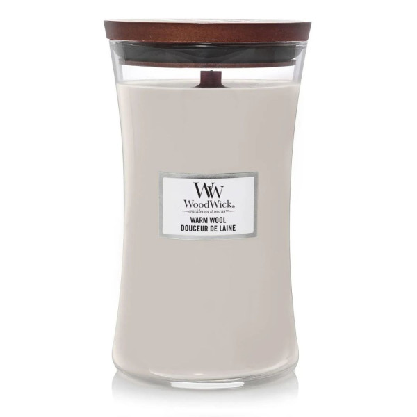 WoodWick Ellipse Warm Wool Large Ароматична свічка з ароматом теплої шерсті Велика