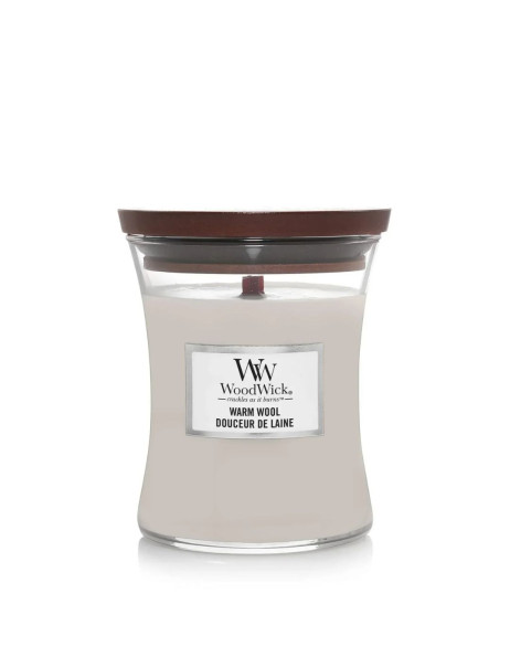 WoodWick Ellipse Warm Wool Medium Ароматична свічка з ароматом теплої шерсті Середня