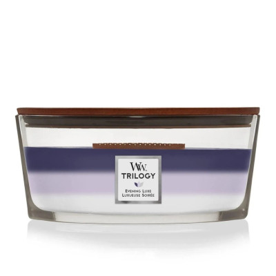 WoodWick Evening Luxe Trilogy Ellipse Ароматическая свеча с трехслойным ароматом Эллипс