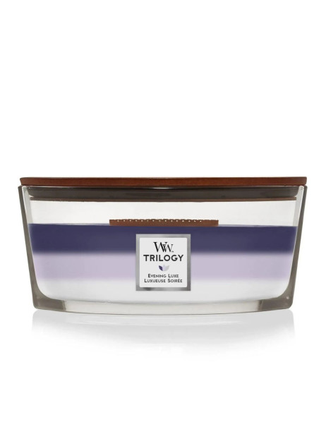 WoodWick Evening Luxe Trilogy Ellipse Ароматическая свеча с трехслойным ароматом Эллипс