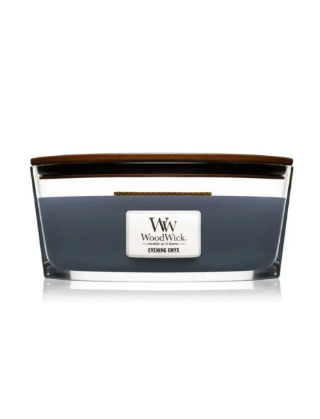 WoodWick Evening Onyx Ellipse Ароматическая свеча с ароматом черной орхидеи и сандалового дерева Эллипс