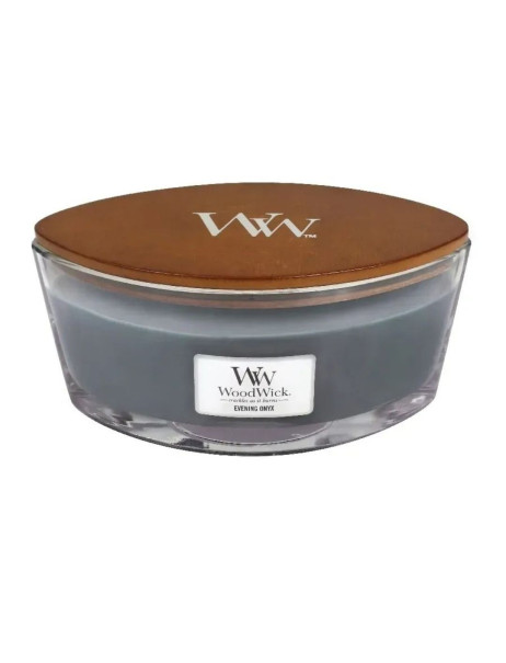 WoodWick Evening Onyx Ellipse Ароматическая свеча с ароматом черной орхидеи и сандалового дерева Эллипс