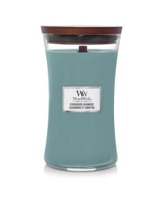 WoodWick Evergreen Cashmere Large Ароматична свічка з нотами сосни, свіжого повітря та кашеміру Велика - Написати відгук