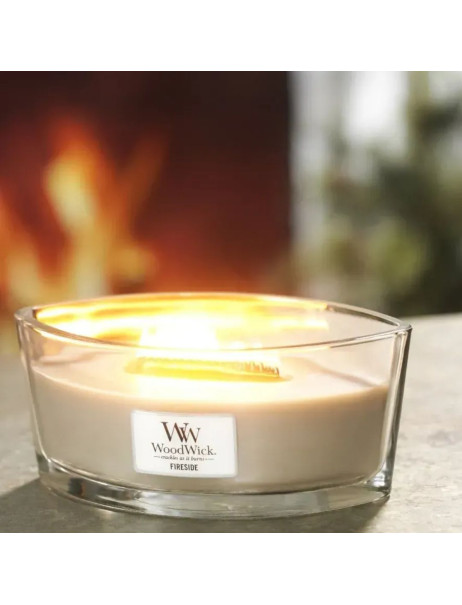 WoodWick Fireside Ellipse Ароматическая свеча с ароматом копченого дерева и яблочной кожуры Эллипс