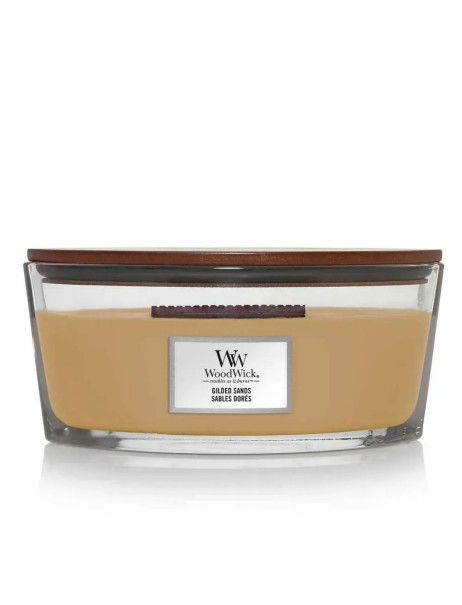 WoodWick Gilded Sands Ellipse Ароматична свічка з ароматом інжиру та гваякового дерева Еліпс