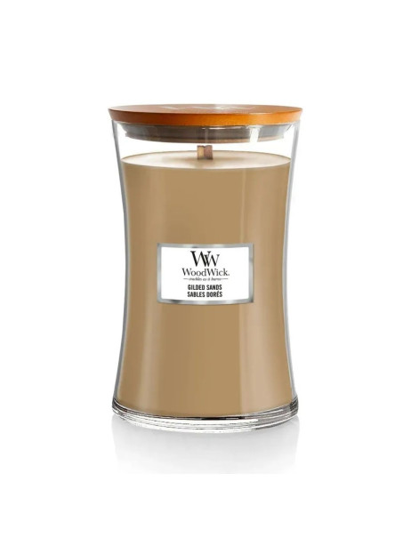 WoodWick Gilded Sands Large Ароматическая свеча с ароматом инжира и гваякового дерева Большая