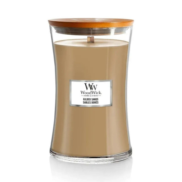 WoodWick Gilded Sands Large Ароматична свічка з ароматом інжиру та гваякового дерева Велика