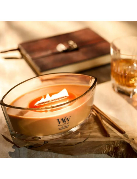 WoodWick Golden Bourbon Ellipse Ароматична свічка з ароматом медового віскі та копченого дерева Еліпс