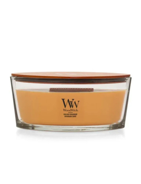 WoodWick Golden Bourbon Ellipse Ароматична свічка з ароматом медового віскі та копченого дерева Еліпс