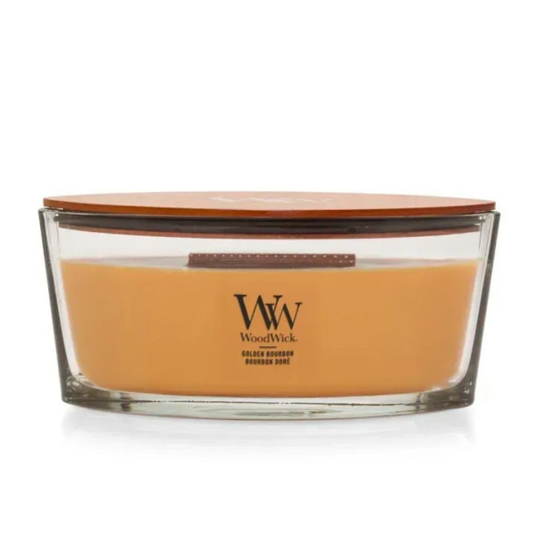 WoodWick Golden Bourbon Ellipse Ароматична свічка з ароматом медового віскі та копченого дерева Еліпс