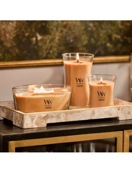WoodWick Golden Bourbon Medium Ароматическая свеча с ароматом медового виски и копченого дерева Средняя