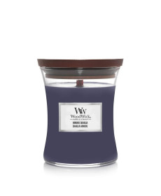 WoodWick Hinoki Dahlia Medium Ароматична свічка з нотами дерева хінокі, сливи та жоржини Середня - Написати відгук