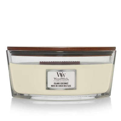 WoodWick Island Coconut Ellipse Ароматическая свеча с ароматом кокоса и ананаса Эллипс