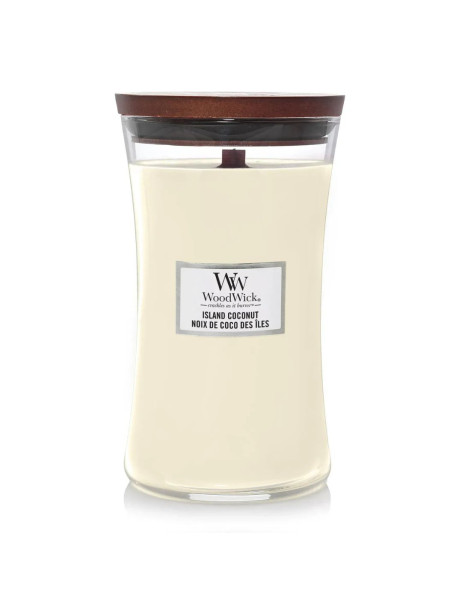 WoodWick Island Coconut Large Ароматична свічка з ароматом кокоса та ананаса Велика