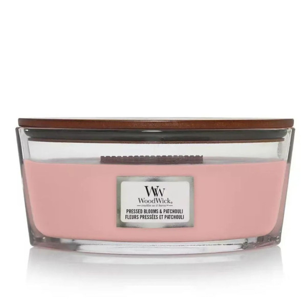 Woodwick Large Pressed Blooms & Patchouli Ellipse Ароматична свічка з ароматом квітів Еліпс