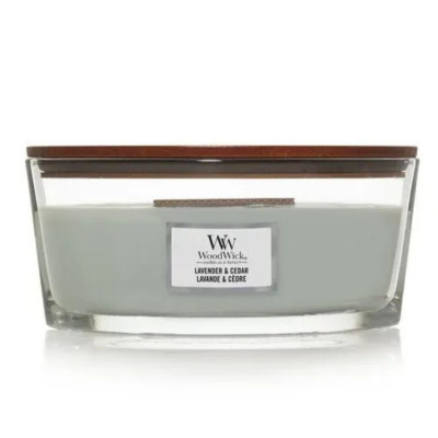 WoodWick Lavender & Cedar Ellipse Ароматическая свеча с ароматом кипариса, перца и лимона Эллипс